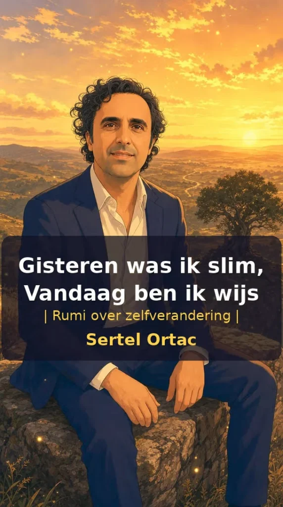 Rumi quote: Gisteren was ik slim, vandaag ben ik wijs — zelfverandering en veerkracht